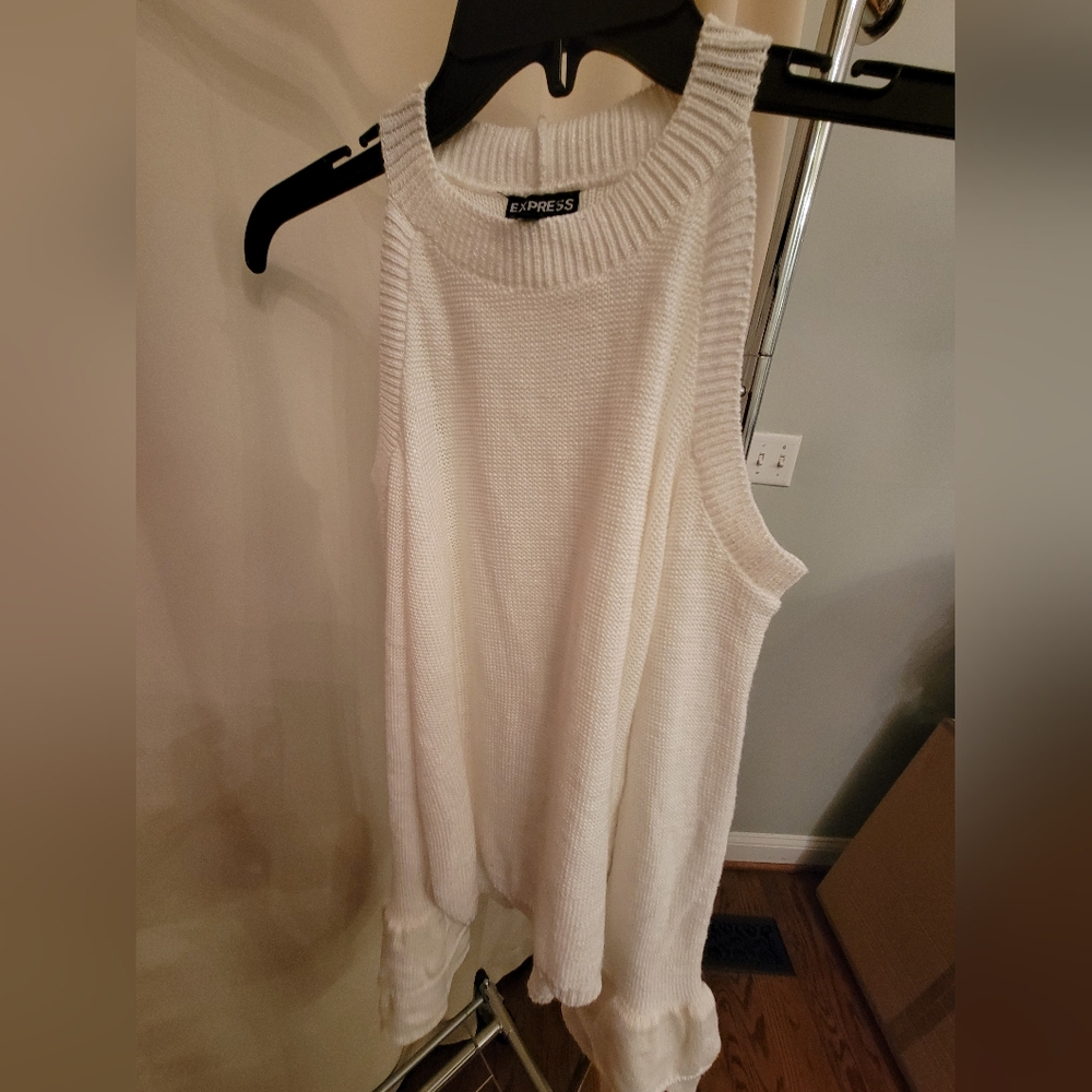 Express Women's White Knit Top